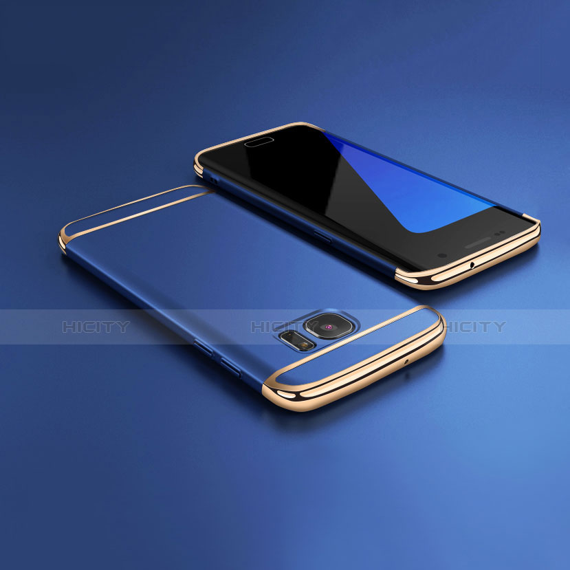 Coque Bumper Luxe Metal et Plastique M02 pour Samsung Galaxy S7 Edge G935F Bleu Plus