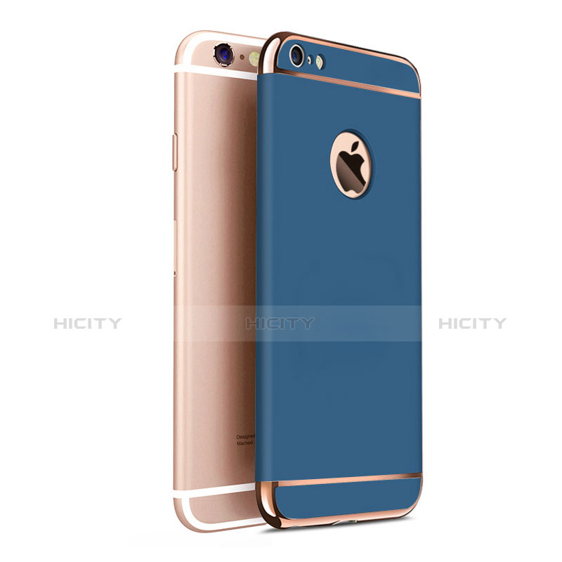 Coque Bumper Luxe Metal et Plastique pour Apple iPhone 6S Bleu Plus