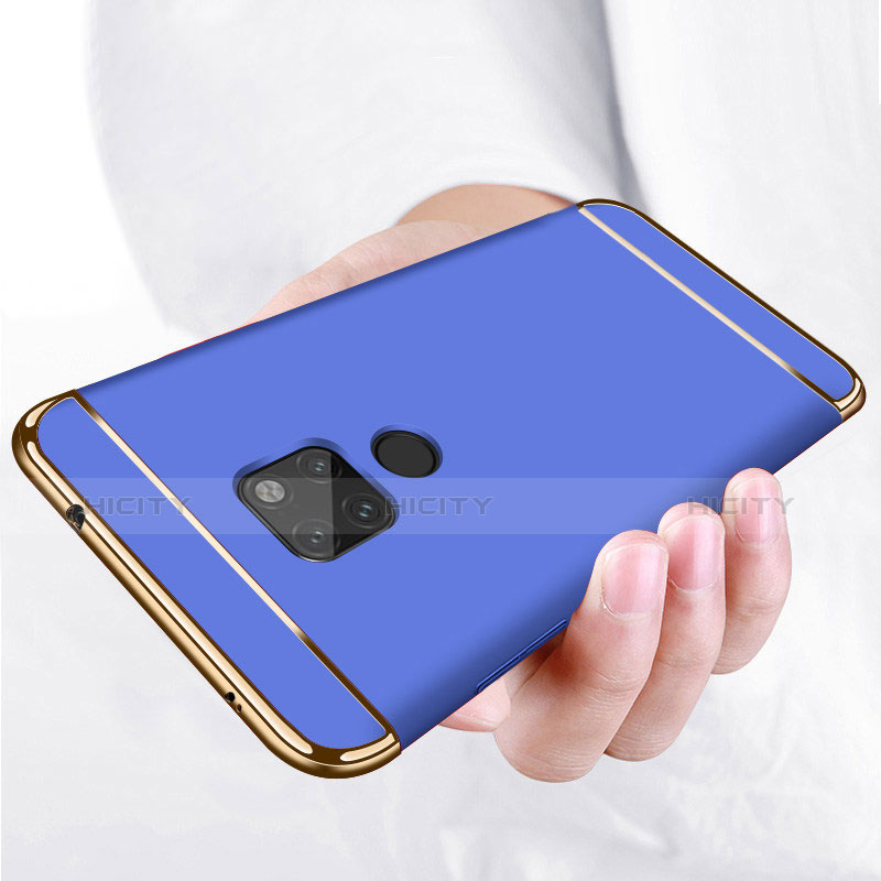 Coque Bumper Luxe Metal et Plastique pour Huawei Mate 20 Bleu Plus