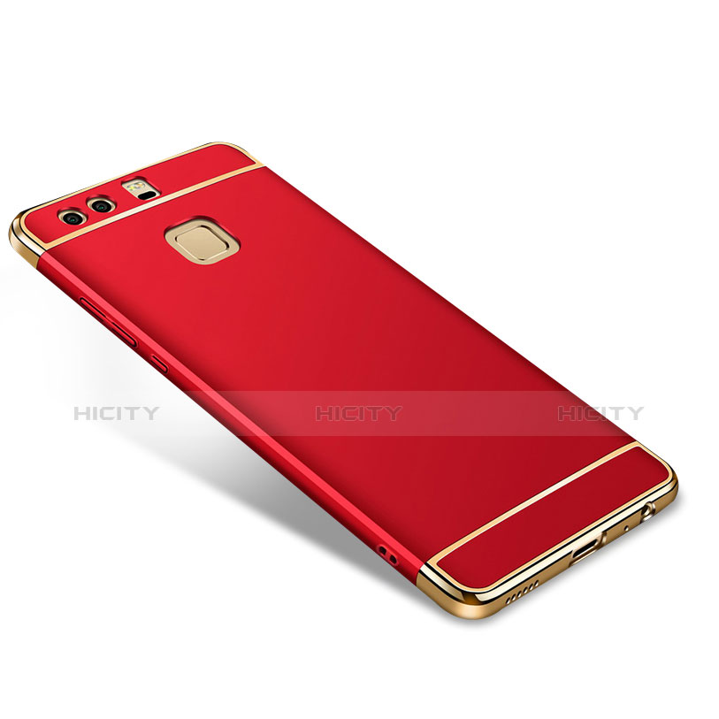Coque Bumper Luxe Metal et Plastique pour Huawei P9 Rouge Plus