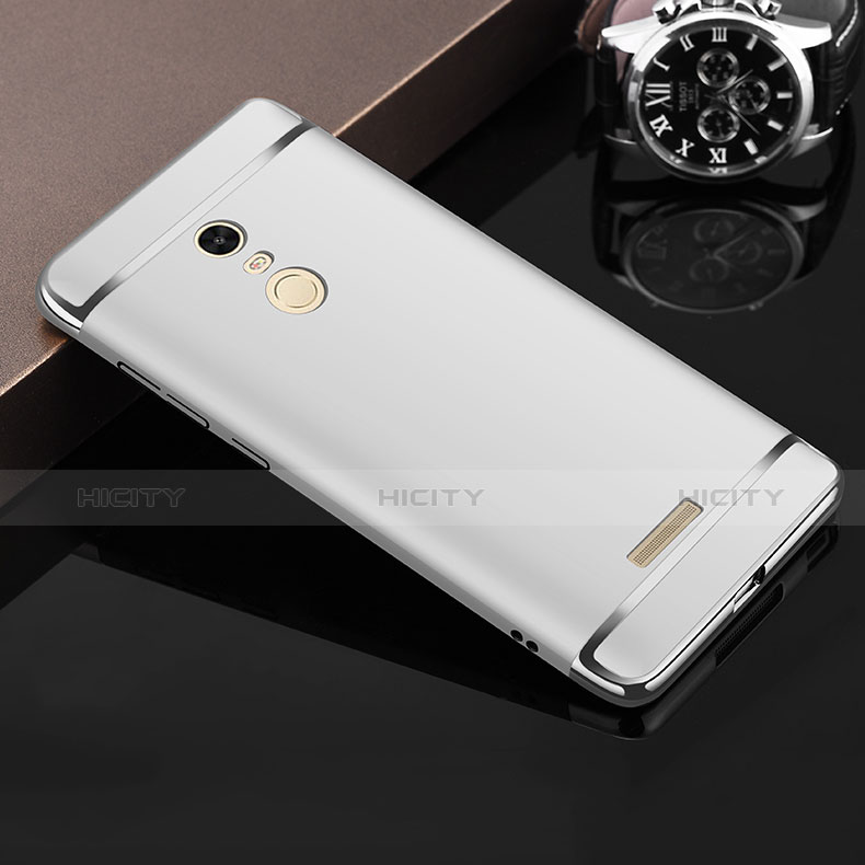 Coque Bumper Luxe Metal et Plastique pour Xiaomi Redmi Note 3 MediaTek Argent Plus
