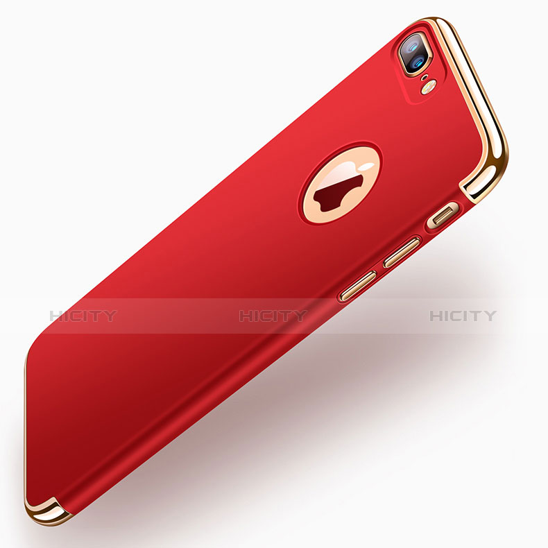 Coque Bumper Luxe Metal et Plastique R01 pour Apple iPhone 8 Plus Rouge Plus