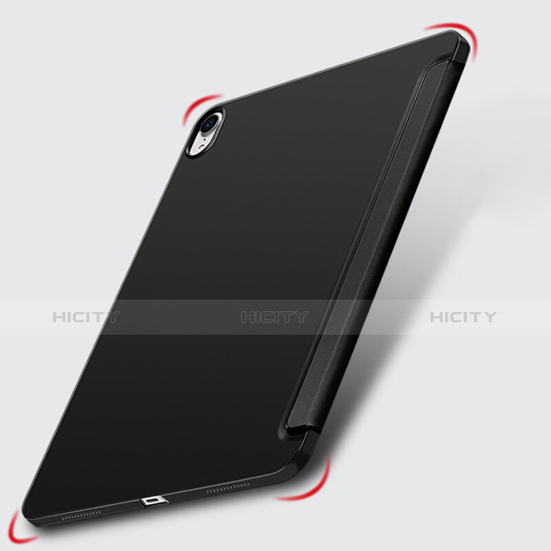 Coque Clapet Portefeuille Livre Cuir L01 pour Apple iPad Pro 11 (2018) Noir Plus