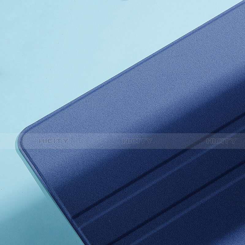 Coque Clapet Portefeuille Livre Cuir L01 pour Apple iPad Pro 12.9 (2020) Bleu Plus