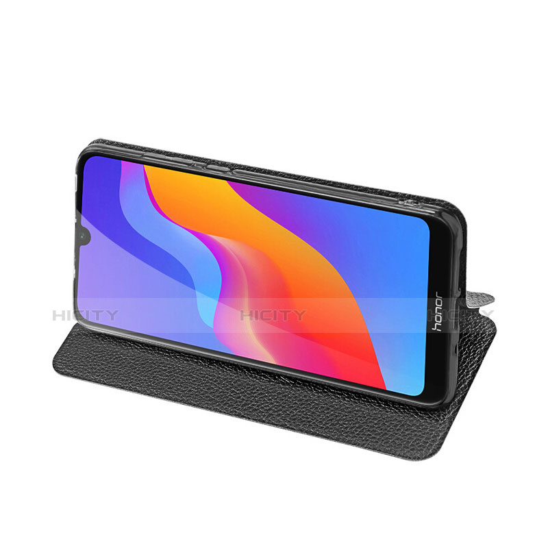 Coque Clapet Portefeuille Livre Cuir L01 pour Huawei Honor Play 8A Noir Plus