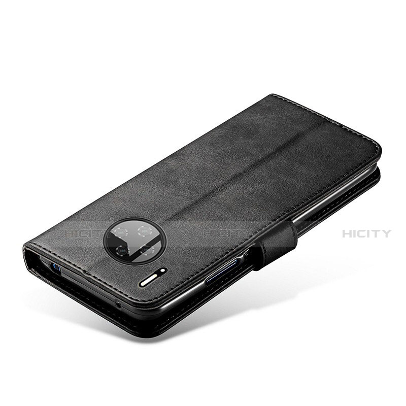 Coque Clapet Portefeuille Livre Cuir L01 pour Huawei Mate 30 Noir Plus