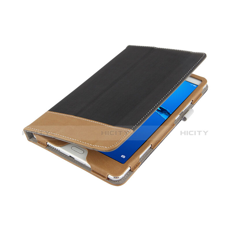 Coque Clapet Portefeuille Livre Cuir L01 pour Huawei MediaPad M3 Lite 8.0 CPN-W09 CPN-AL00 Noir Plus