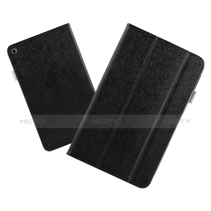 Coque Clapet Portefeuille Livre Cuir L01 pour Huawei MediaPad T3 8.0 KOB-W09 KOB-L09 Noir Plus