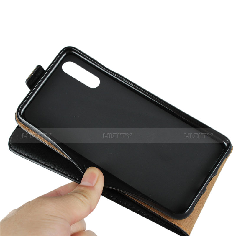 Coque Clapet Portefeuille Livre Cuir L01 pour Huawei P20 Noir Plus