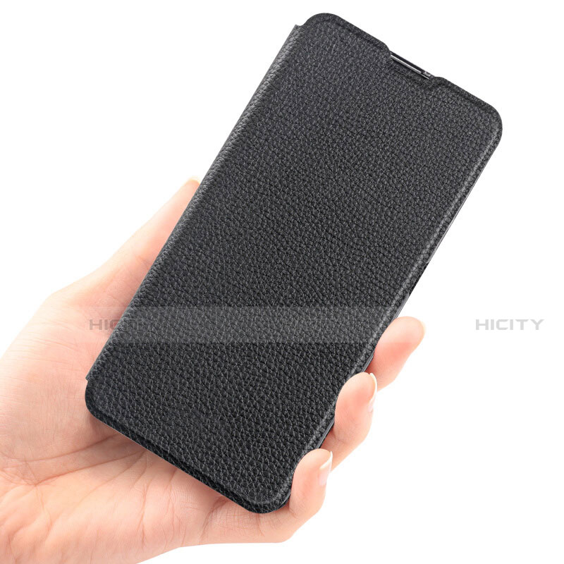 Coque Clapet Portefeuille Livre Cuir L01 pour Huawei Y6s Noir Plus