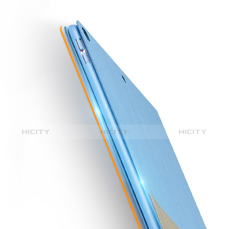 Coque Clapet Portefeuille Livre Cuir L02 pour Apple iPad Mini 5 (2019) Bleu Ciel Plus