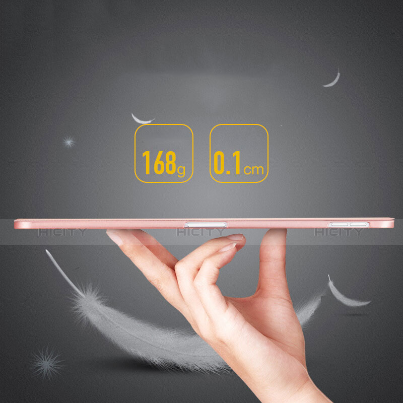 Coque Clapet Portefeuille Livre Cuir L02 pour Apple iPad Pro 11 (2018) Rose Plus