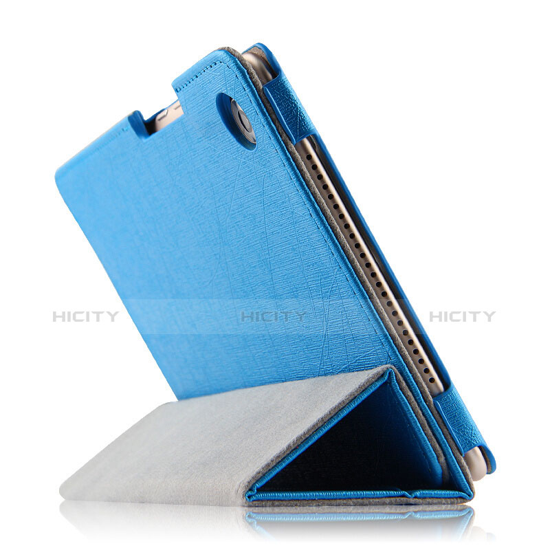 Coque Clapet Portefeuille Livre Cuir L02 pour Huawei MediaPad M5 8.4 SHT-AL09 SHT-W09 Bleu Plus