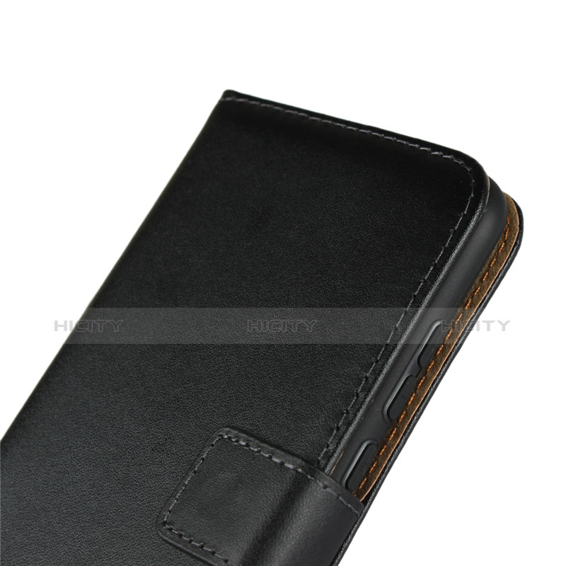 Coque Clapet Portefeuille Livre Cuir L02 pour Huawei P Smart (2019) Noir Plus