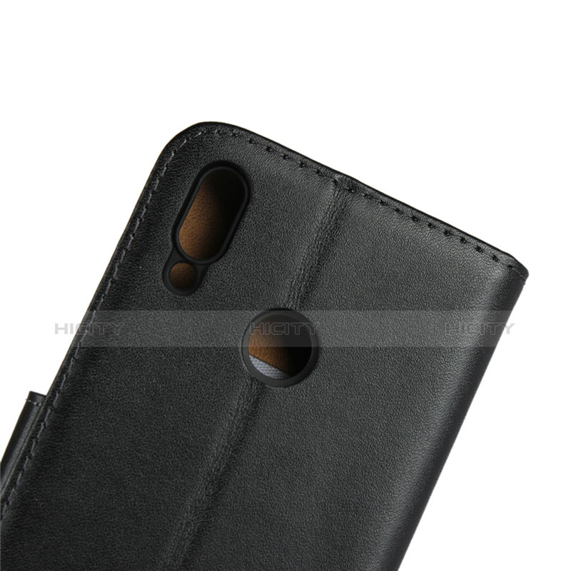 Coque Clapet Portefeuille Livre Cuir L02 pour Huawei P Smart (2019) Noir Plus