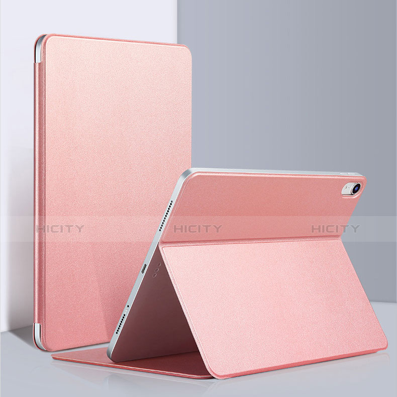 Coque Clapet Portefeuille Livre Cuir L03 pour Apple iPad Pro 11 (2018) Rose Plus