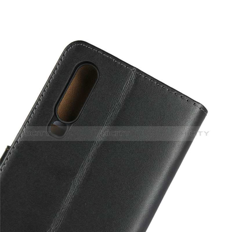 Coque Clapet Portefeuille Livre Cuir L03 pour Huawei P30 Noir Plus