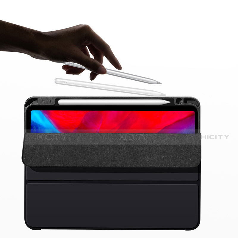 Coque Clapet Portefeuille Livre Cuir pour Apple iPad Pro 11 (2020) Noir Plus