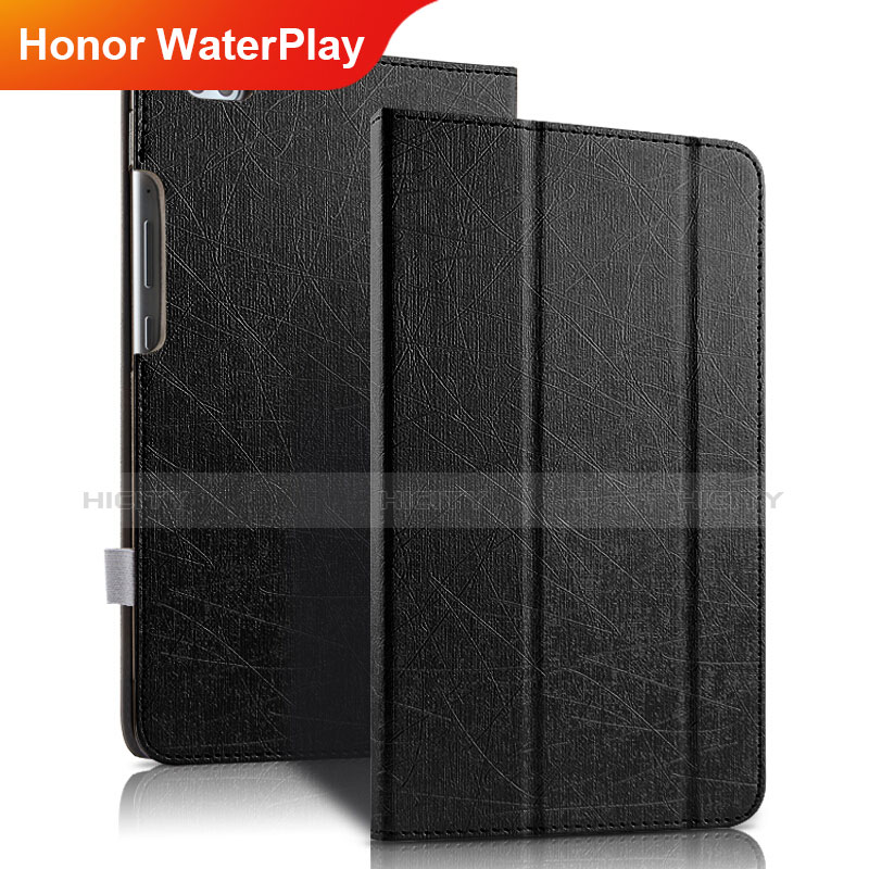 Coque Clapet Portefeuille Livre Cuir pour Huawei Honor WaterPlay 10.1 HDN-W09 Noir Plus