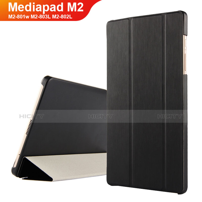 Coque Clapet Portefeuille Livre Cuir pour Huawei Mediapad M2 8 M2-801w M2-803L M2-802L Noir Plus