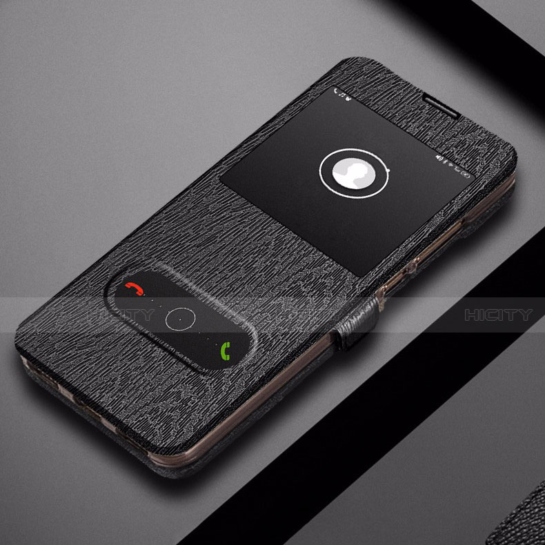 Coque Clapet Portefeuille Livre Cuir pour Huawei Y6 Pro (2019) Noir Plus