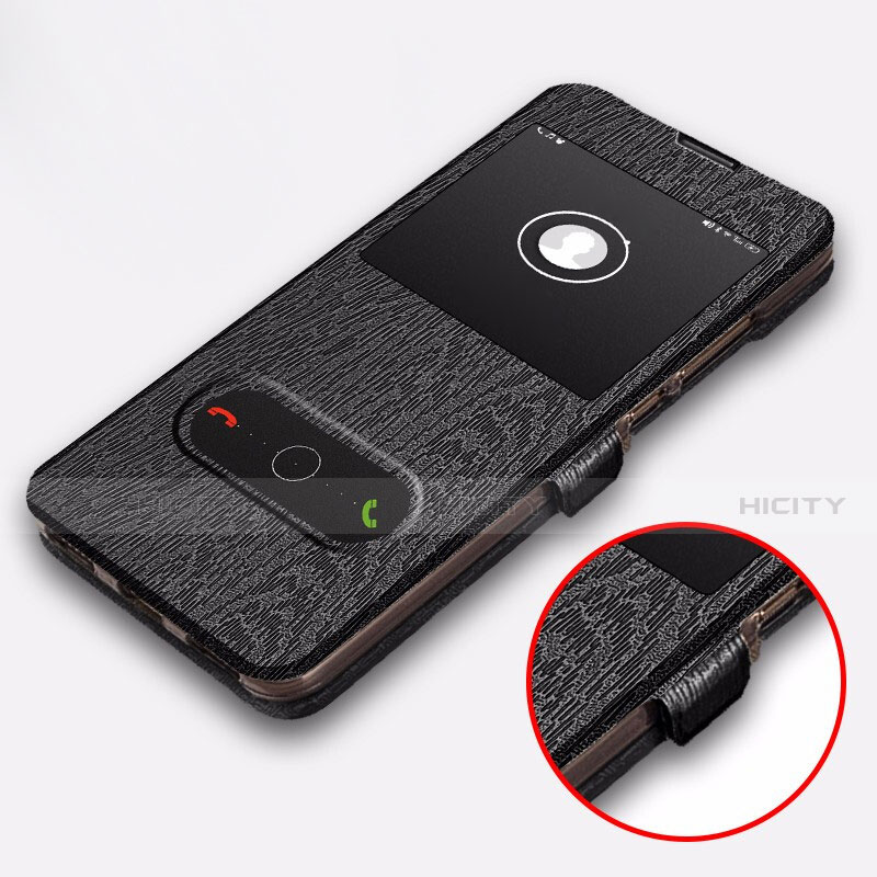 Coque Clapet Portefeuille Livre Cuir pour Huawei Y6 Pro (2019) Noir Plus