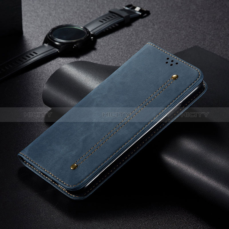 Coque Clapet Portefeuille Livre Tissu B01S pour Huawei P40 Plus