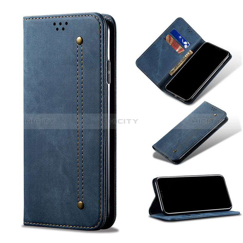 Coque Clapet Portefeuille Livre Tissu B01S pour Samsung Galaxy A31 Plus