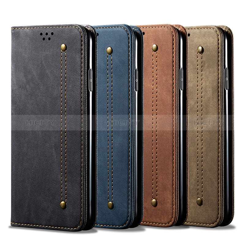 Coque Clapet Portefeuille Livre Tissu B01S pour Samsung Galaxy A51 5G Plus