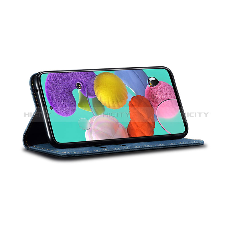 Coque Clapet Portefeuille Livre Tissu B01S pour Samsung Galaxy A51 5G Plus