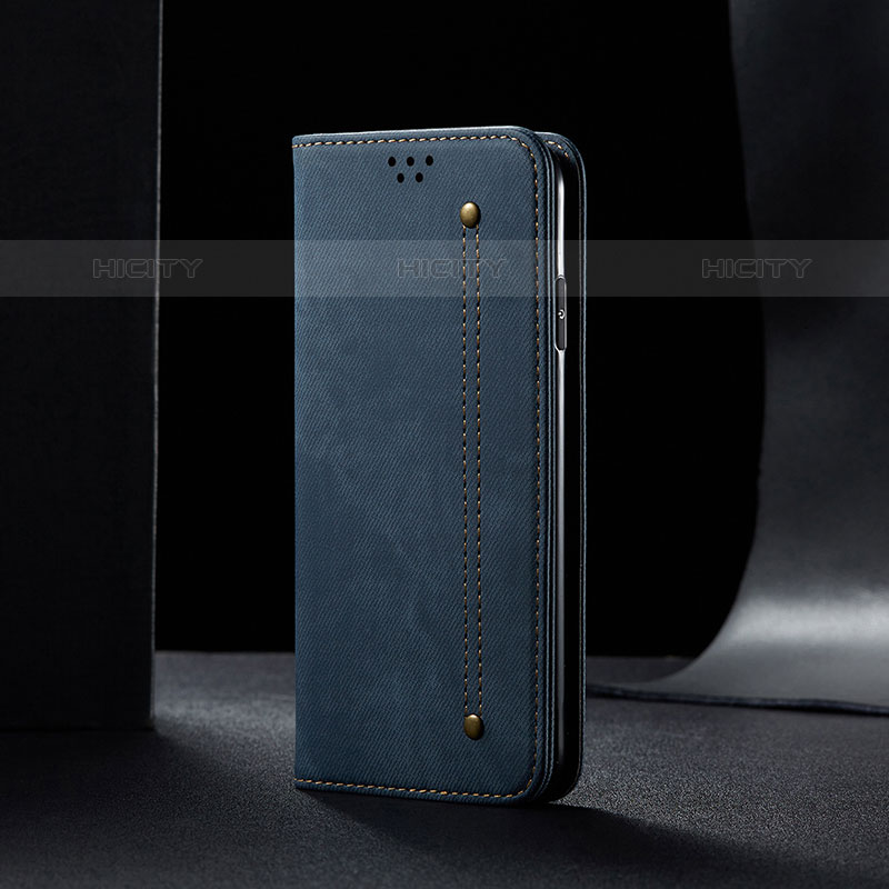 Coque Clapet Portefeuille Livre Tissu B01S pour Samsung Galaxy M32 4G Plus