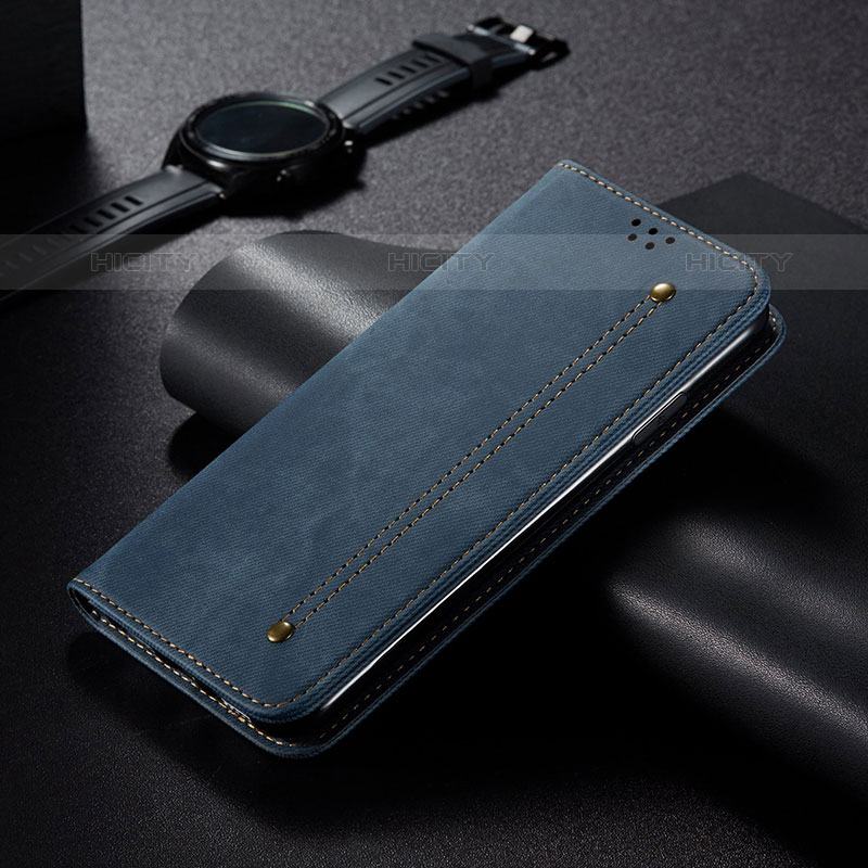 Coque Clapet Portefeuille Livre Tissu B01S pour Samsung Galaxy M52 5G Plus