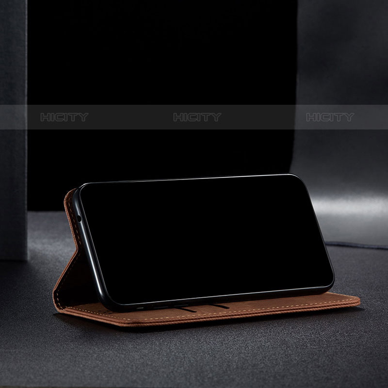Coque Clapet Portefeuille Livre Tissu B01S pour Samsung Galaxy M52 5G Plus