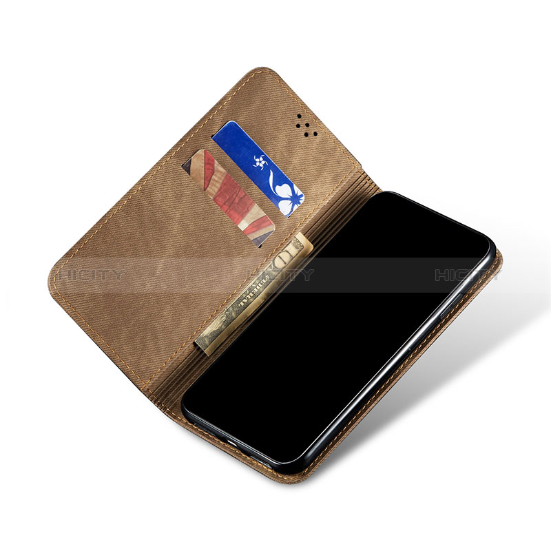 Coque Clapet Portefeuille Livre Tissu B01S pour Xiaomi Redmi 9AT Plus