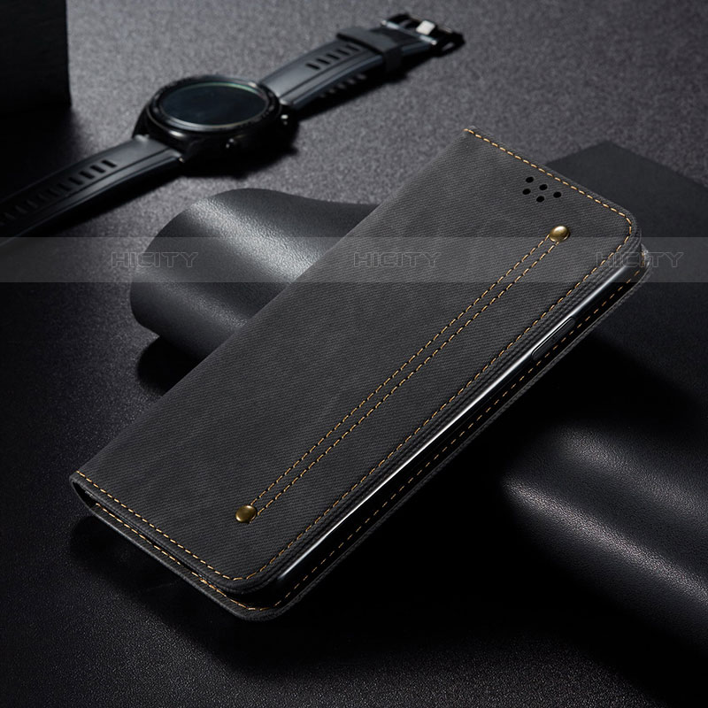 Coque Clapet Portefeuille Livre Tissu B02S pour Samsung Galaxy S22 5G Plus
