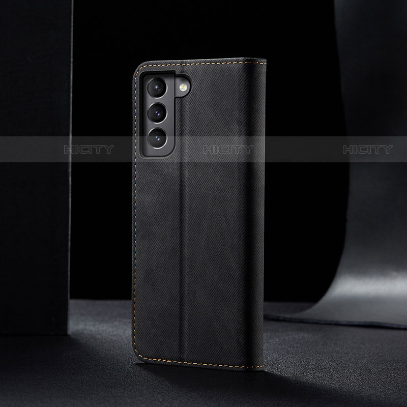 Coque Clapet Portefeuille Livre Tissu B02S pour Samsung Galaxy S23 5G Plus