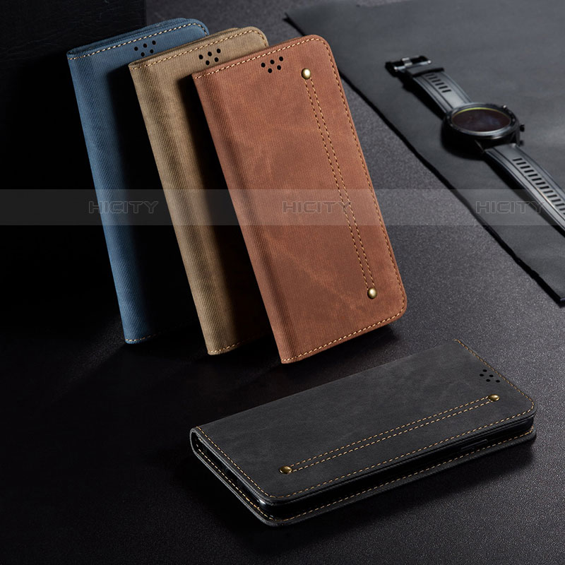 Coque Clapet Portefeuille Livre Tissu B02S pour Samsung Galaxy S23 Ultra 5G Plus