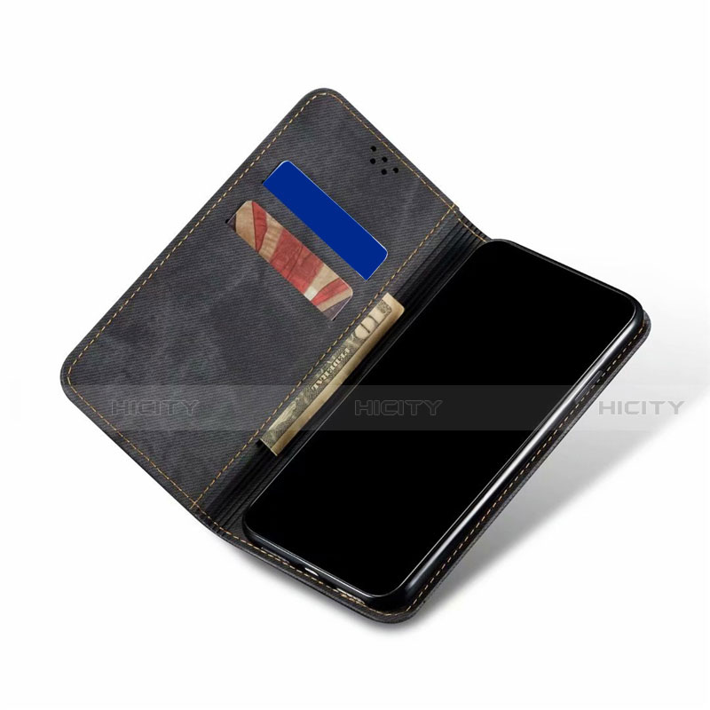 Coque Clapet Portefeuille Livre Tissu H01 pour Oppo K7 5G Plus