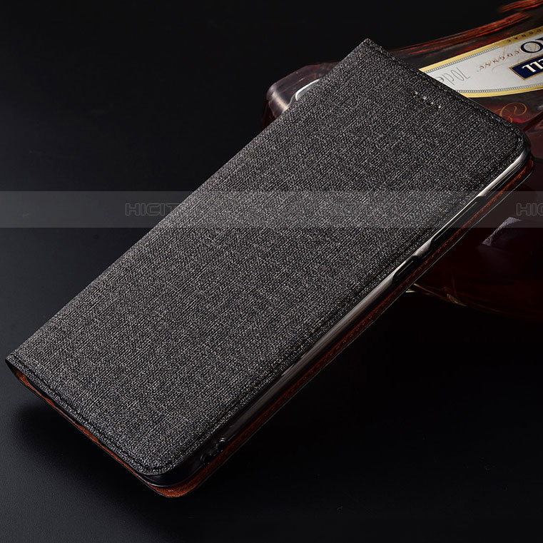 Coque Clapet Portefeuille Livre Tissu H01 pour Samsung Galaxy A80 Plus