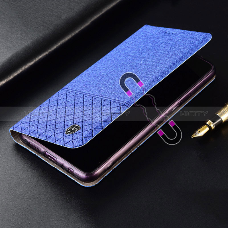 Coque Clapet Portefeuille Livre Tissu H12P pour Samsung Galaxy Note 10 Plus 5G Plus