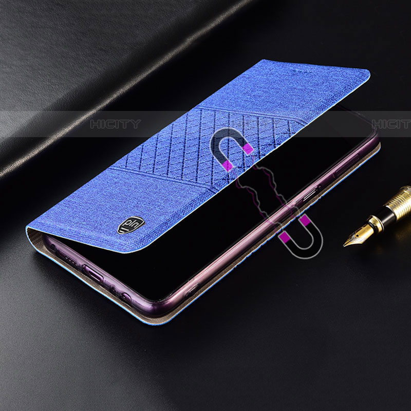 Coque Clapet Portefeuille Livre Tissu H13P pour Samsung Galaxy F62 5G Plus
