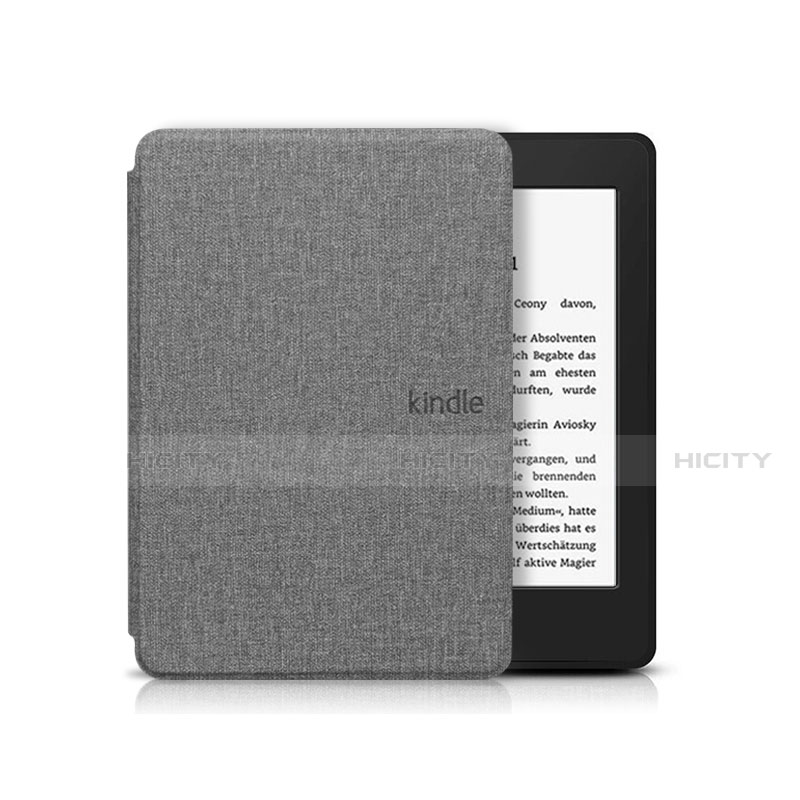 Coque Clapet Portefeuille Livre Tissu L01 pour Amazon Kindle 6 inch Plus