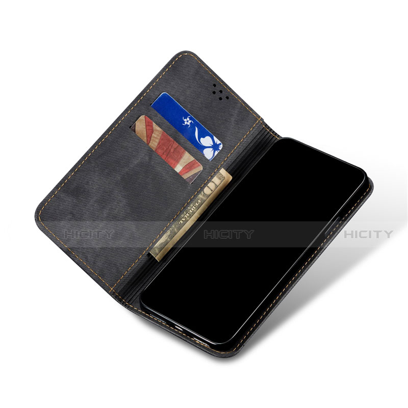 Coque Clapet Portefeuille Livre Tissu pour Apple iPhone 12 Pro Max Plus