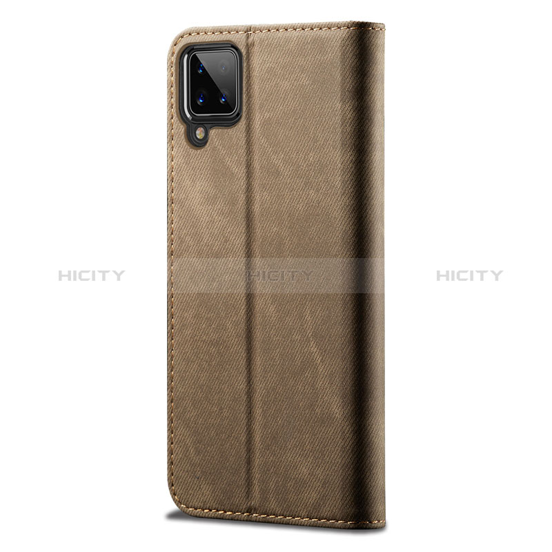 Coque Clapet Portefeuille Livre Tissu pour Samsung Galaxy M12 Plus