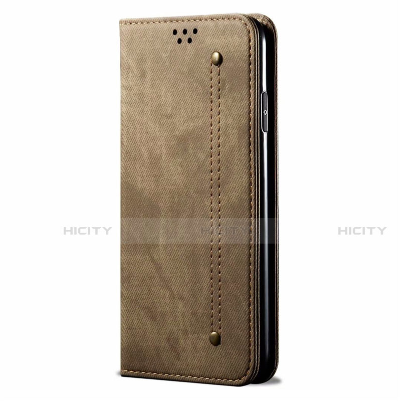Coque Clapet Portefeuille Livre Tissu pour Samsung Galaxy M31 Prime Edition Plus