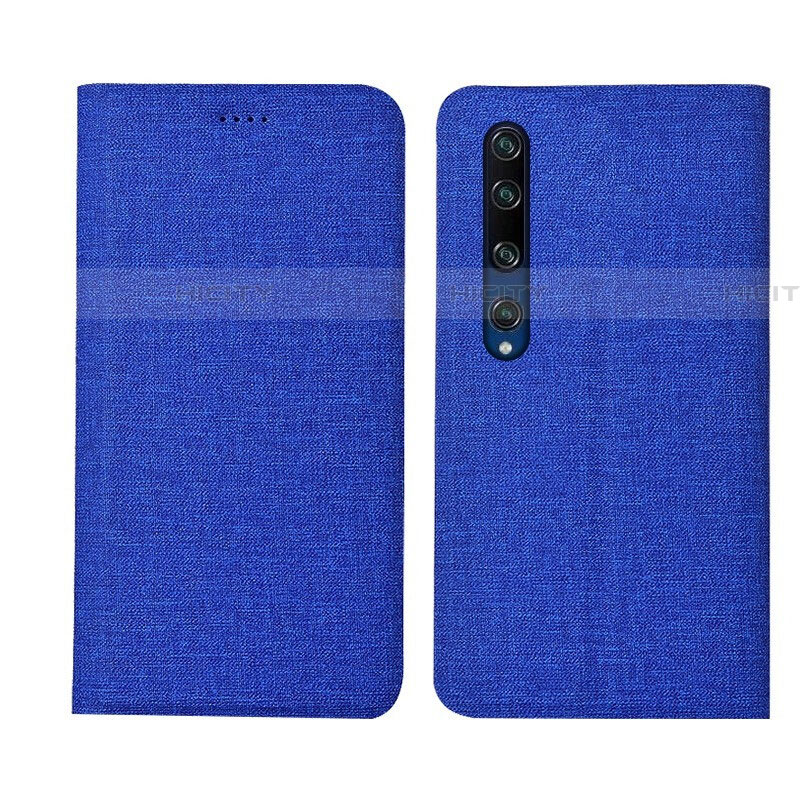 Coque Clapet Portefeuille Livre Tissu pour Xiaomi Mi 10 Plus