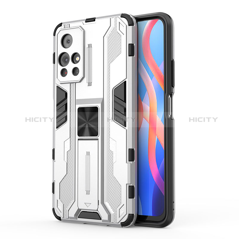 Coque Contour Silicone et Plastique Housse Etui Mat avec Aimant Magnetique Support KC2 pour Xiaomi Redmi Note 11T 5G Plus