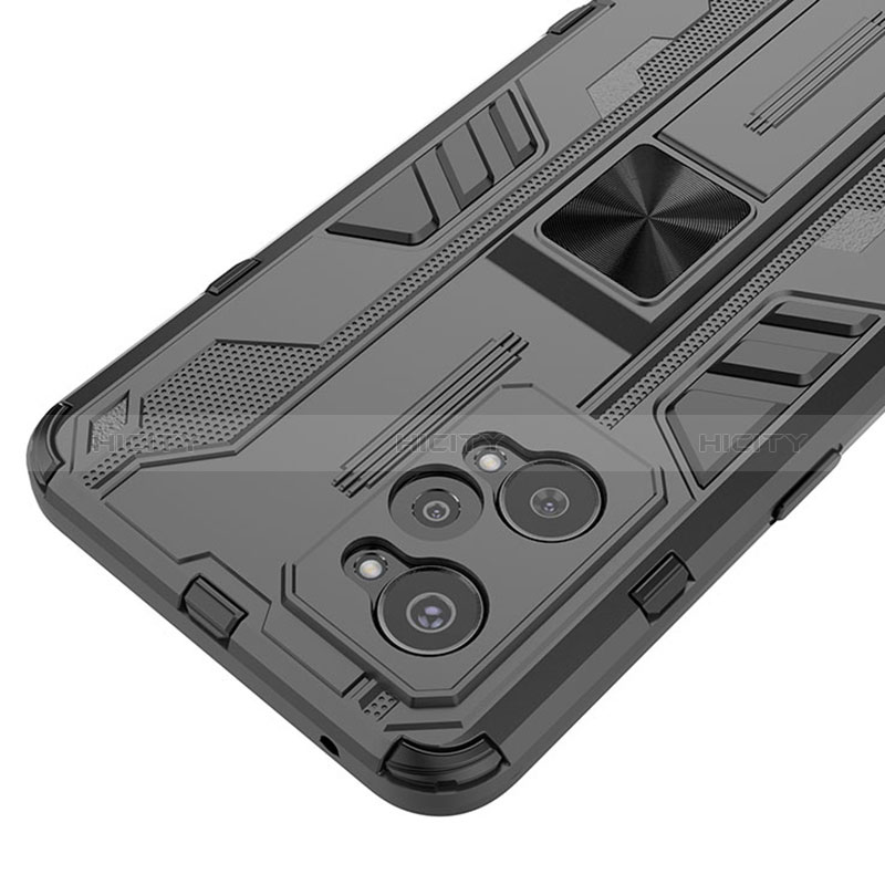 Coque Contour Silicone et Plastique Housse Etui Mat avec Aimant Magnetique Support KC3 pour Realme GT Neo 3T 5G Plus