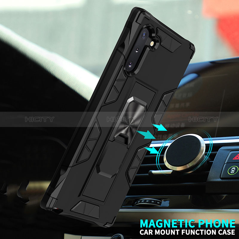 Coque Contour Silicone et Plastique Housse Etui Mat avec Aimant Magnetique Support MQ1 pour Samsung Galaxy Note 10 5G Plus