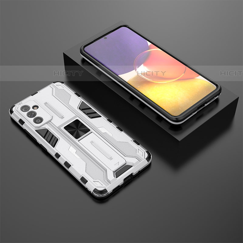 Coque Contour Silicone et Plastique Housse Etui Mat avec Aimant Magnetique Support T01 pour Samsung Galaxy A82 5G Plus